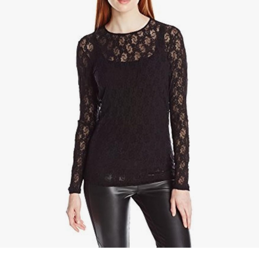 Only Hearts NYC Women's Lace Long Sleeve Top